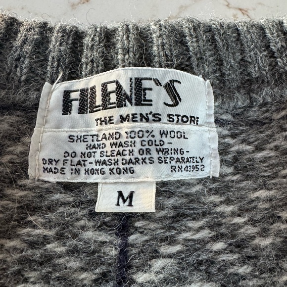 Vintage Filene's The Men's Store Shetland Wool Grandpa Sweater Vest / medium - Picture 8 of 8